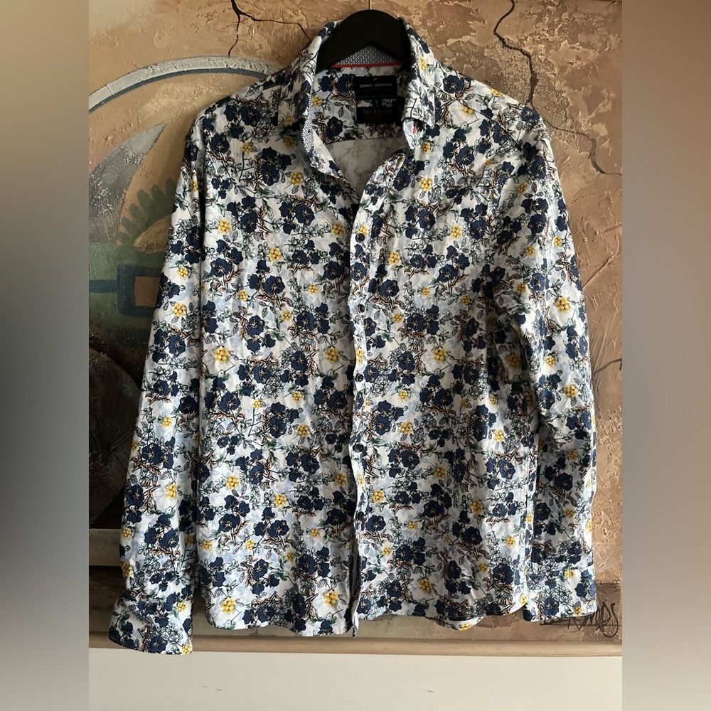 Daniel Hechter Paris Cotton DH-X-Tech Men’s Floral button-down Shirt